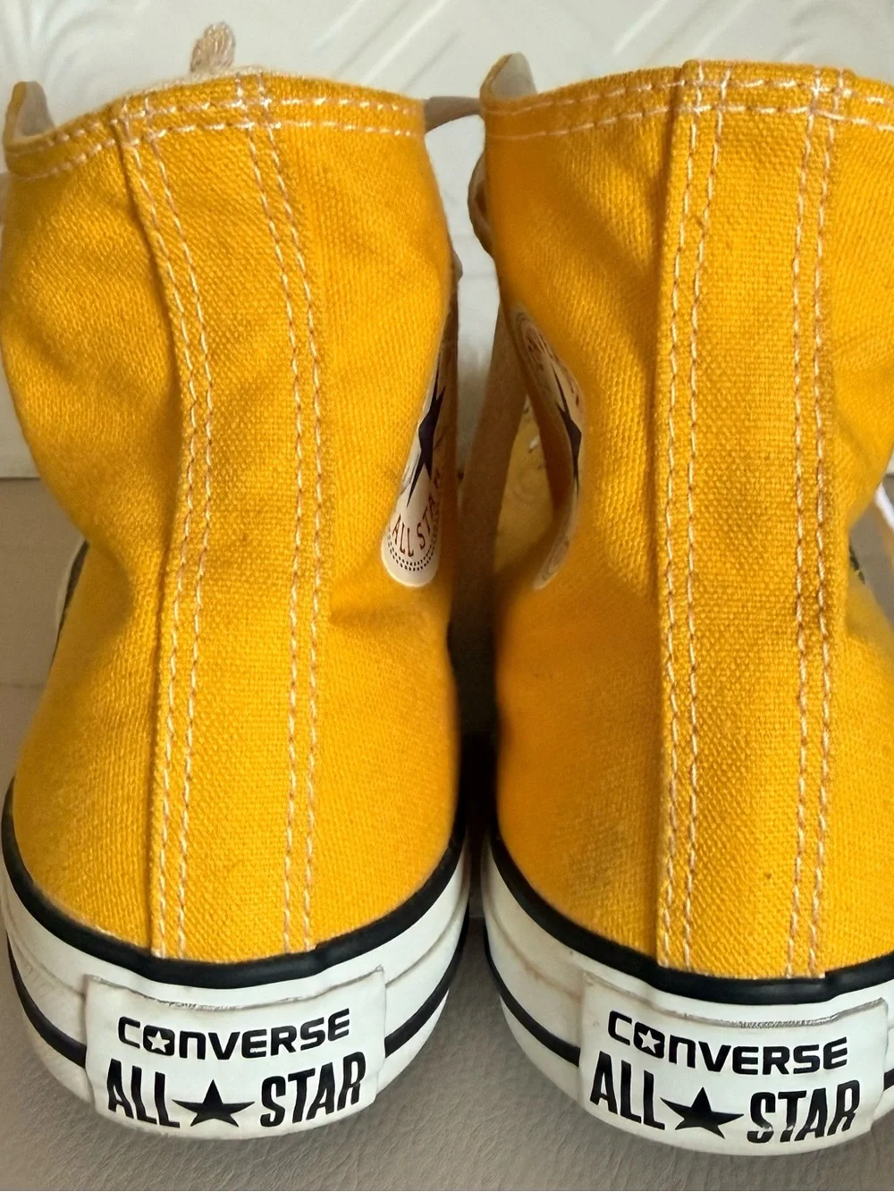 Converse Yellow High Top Canvas Sneakers